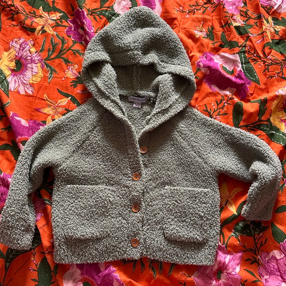 Posh Peanut Teddy Bear Soft Cardigan 18-24 Mnth
